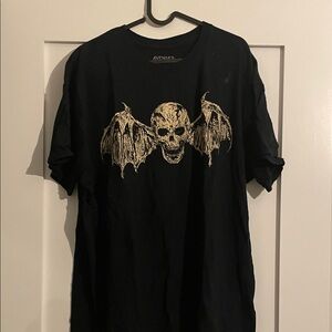 Avenged Sevenfold Black Skull Wing Graphic Tee NORTH AMERICAN TOUR 2023